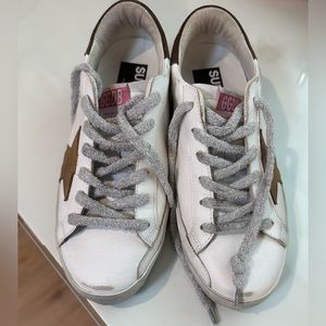 Like new! Golden Goose neutral superstar size 38